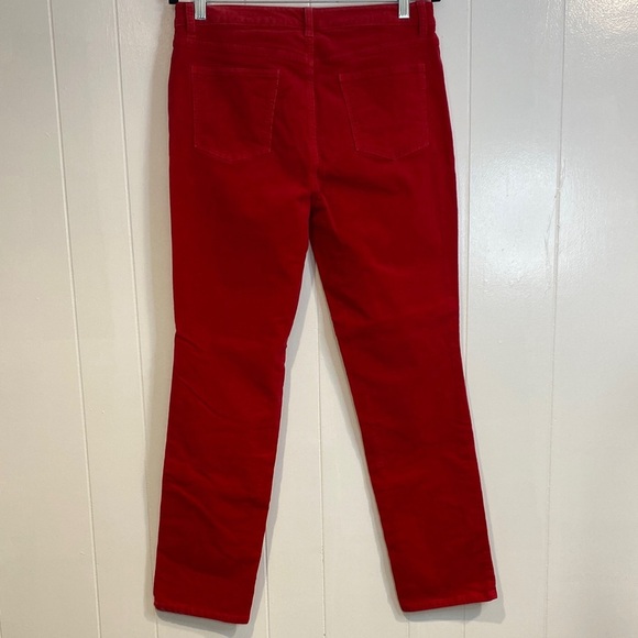 Talbots Corduroy Pants Simply Flattering 5-Pocket Straight Leg Red Size 8 - Picture 5 of 10